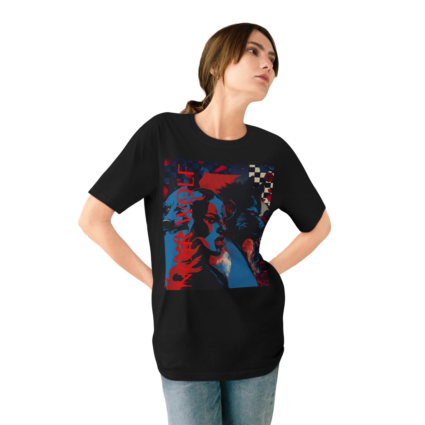 Organic Staple T-shirt NOIR WOLF