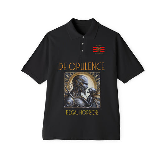 Men's Piqué Polo De Opulence by Noir Wolf the style of grace Black