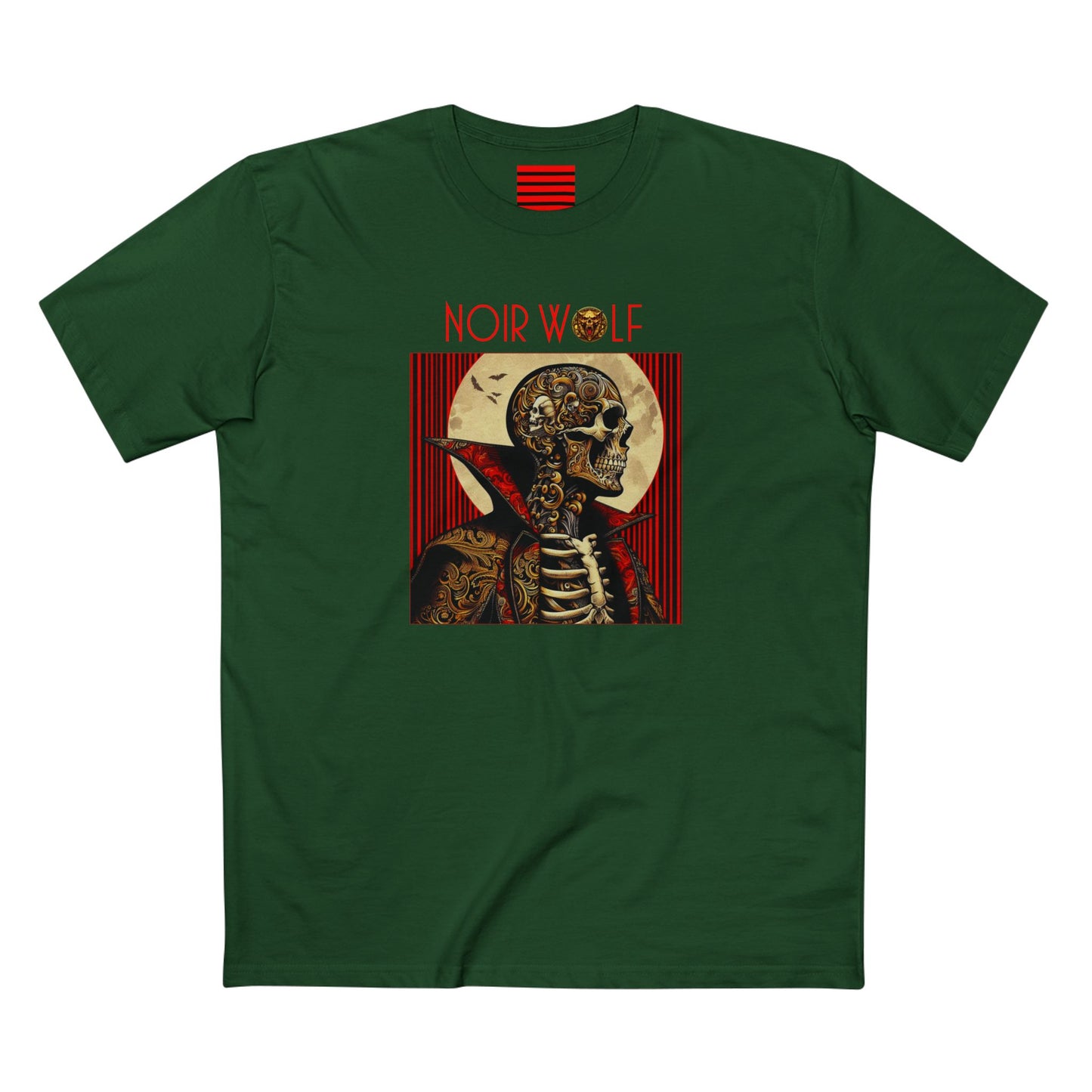 Men's Staple Tee De Opulence By Noir Wolf Forest Green