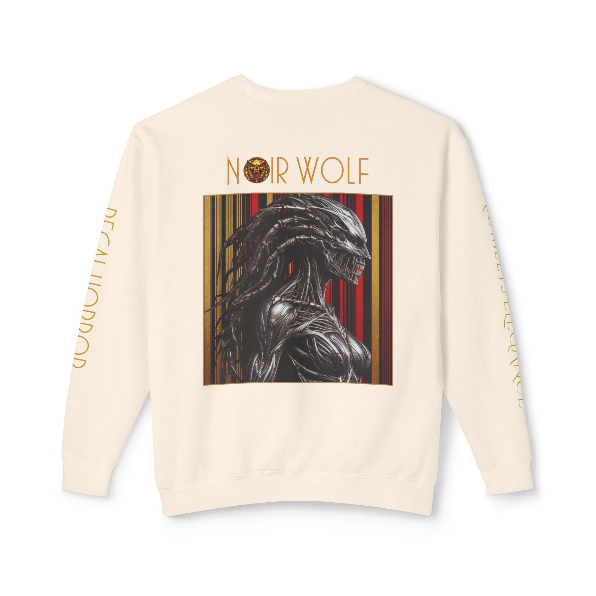 Unisex Lightweight Crewneck Sweatshirt De Opulence by Noir Wolf
