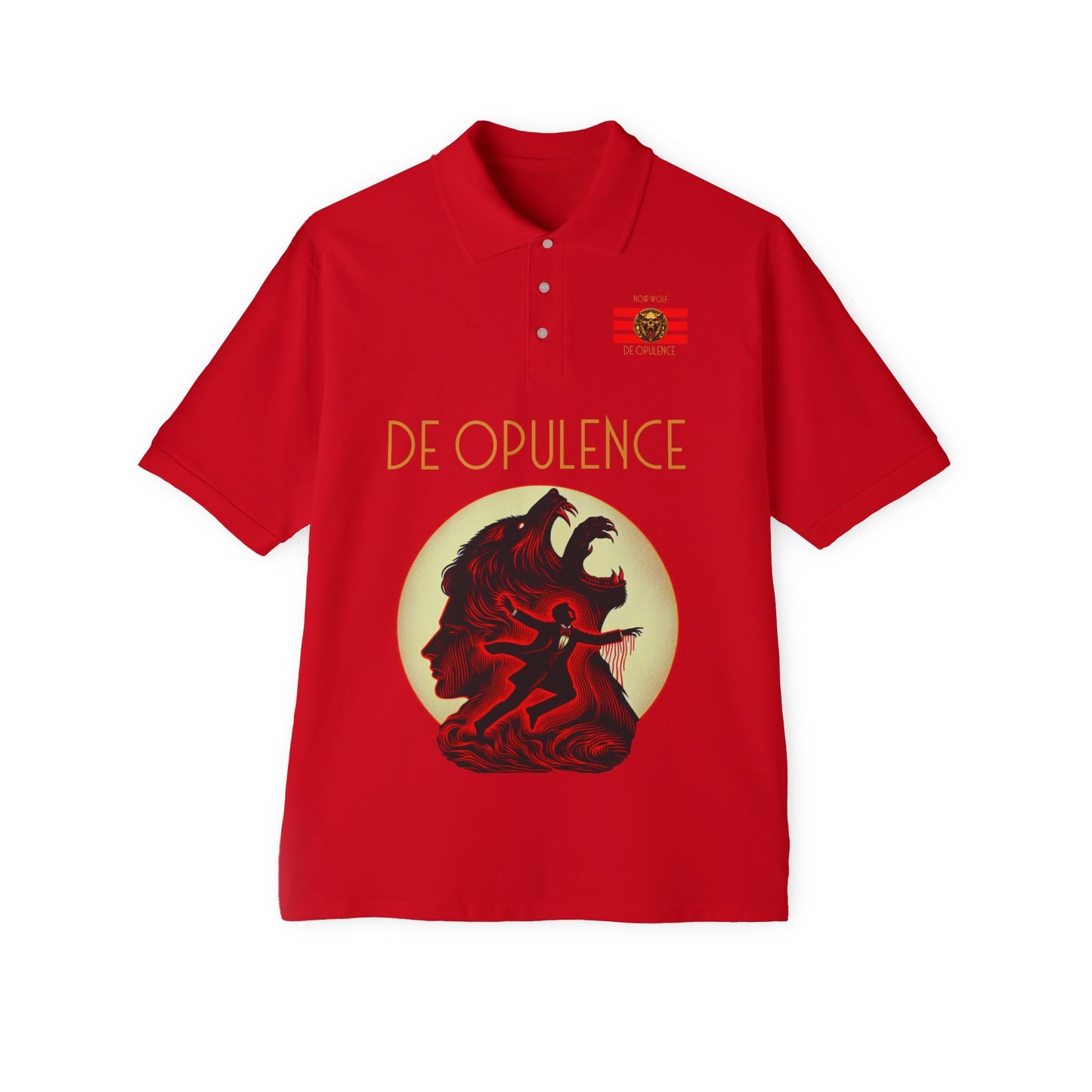 Polo Shirt De Opulence by Noir Wolf True Red