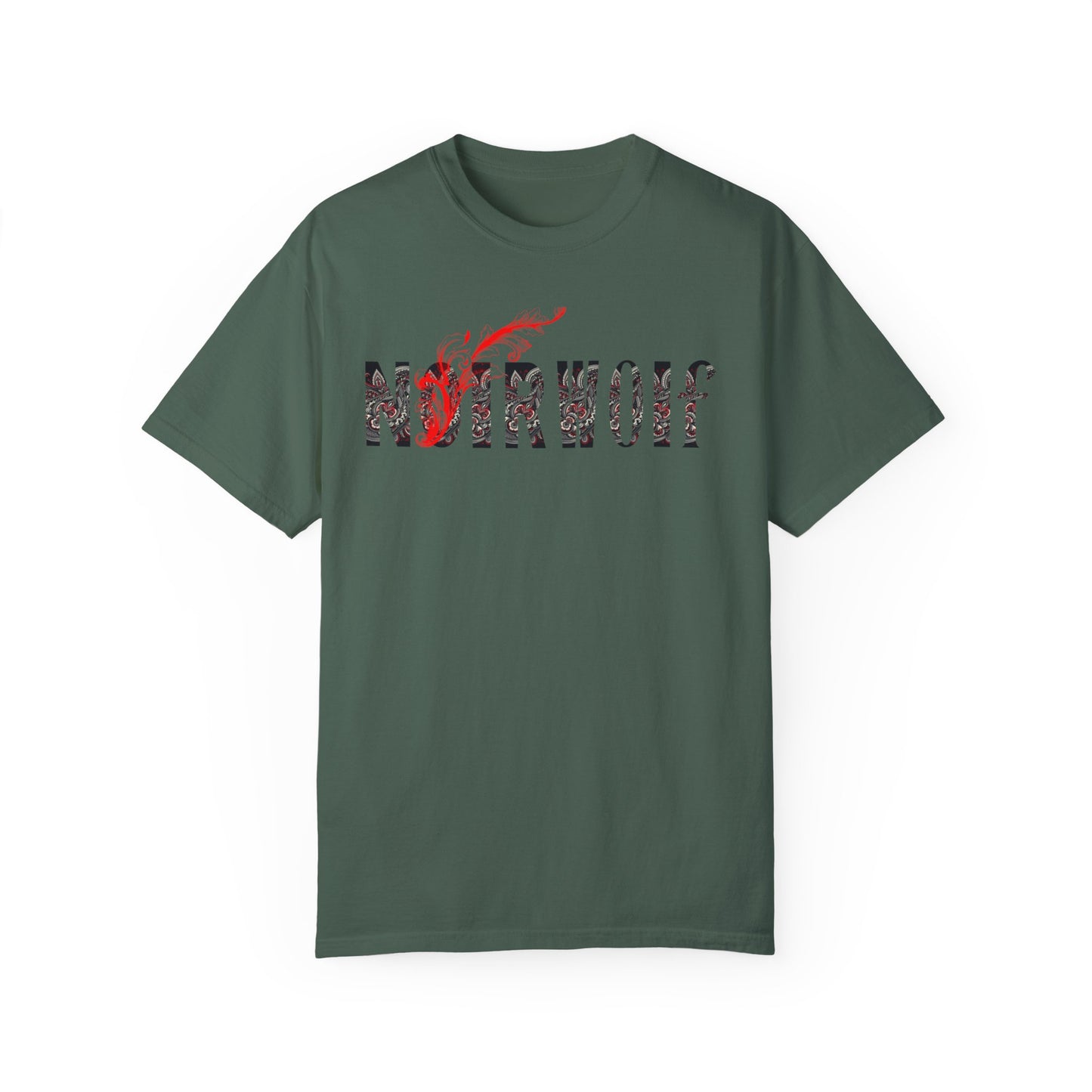 Unisex Garment-Dyed T-shirt De Opulence by Noir Wolf Blue Spruce