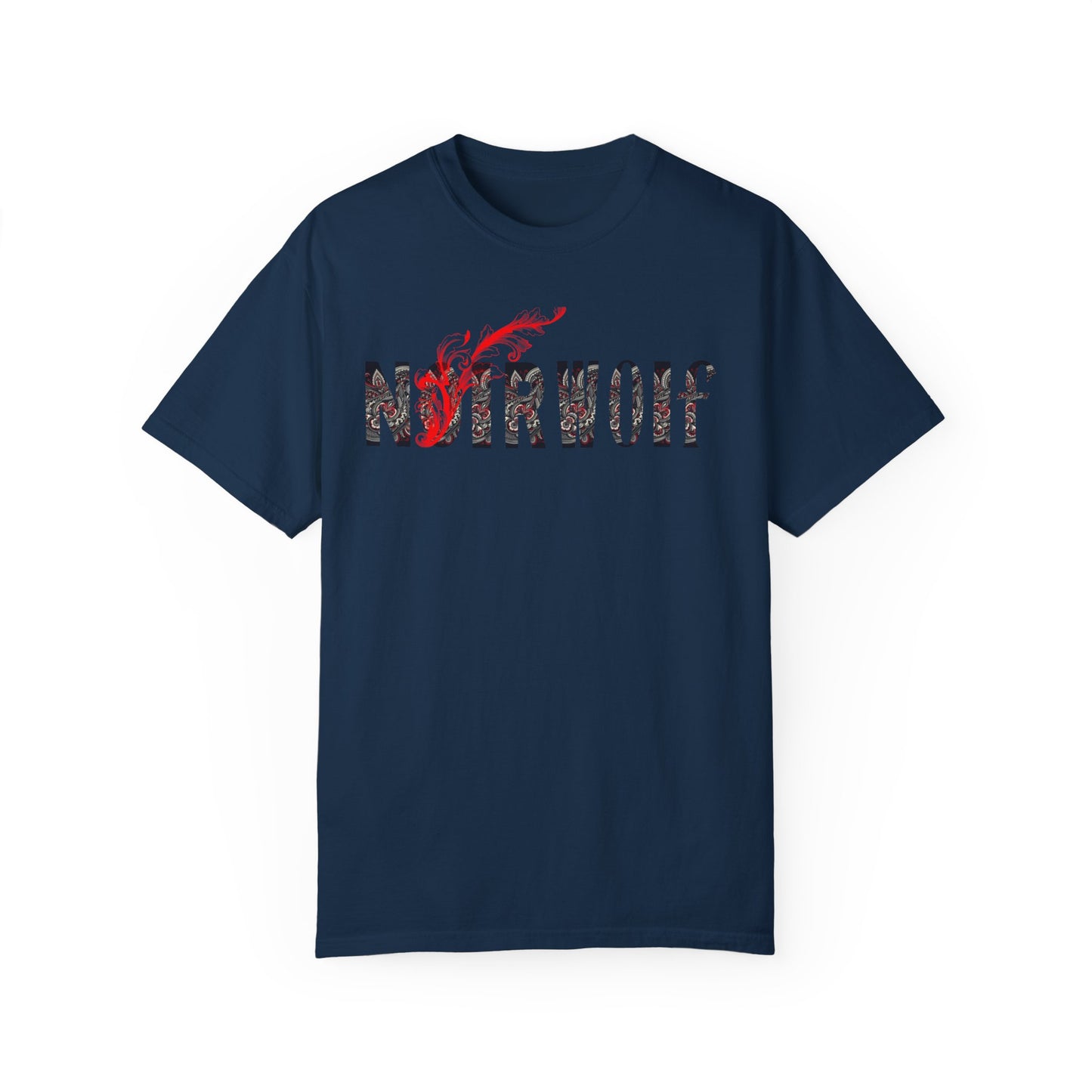 Unisex Garment-Dyed T-shirt De Opulence by Noir Wolf True Navy