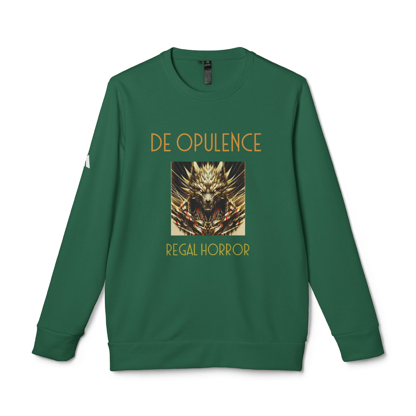 adidas Unisex Fleece Crewneck Sweatshirt De Opulence by Noir Wolf the style of grace Collegiate Green