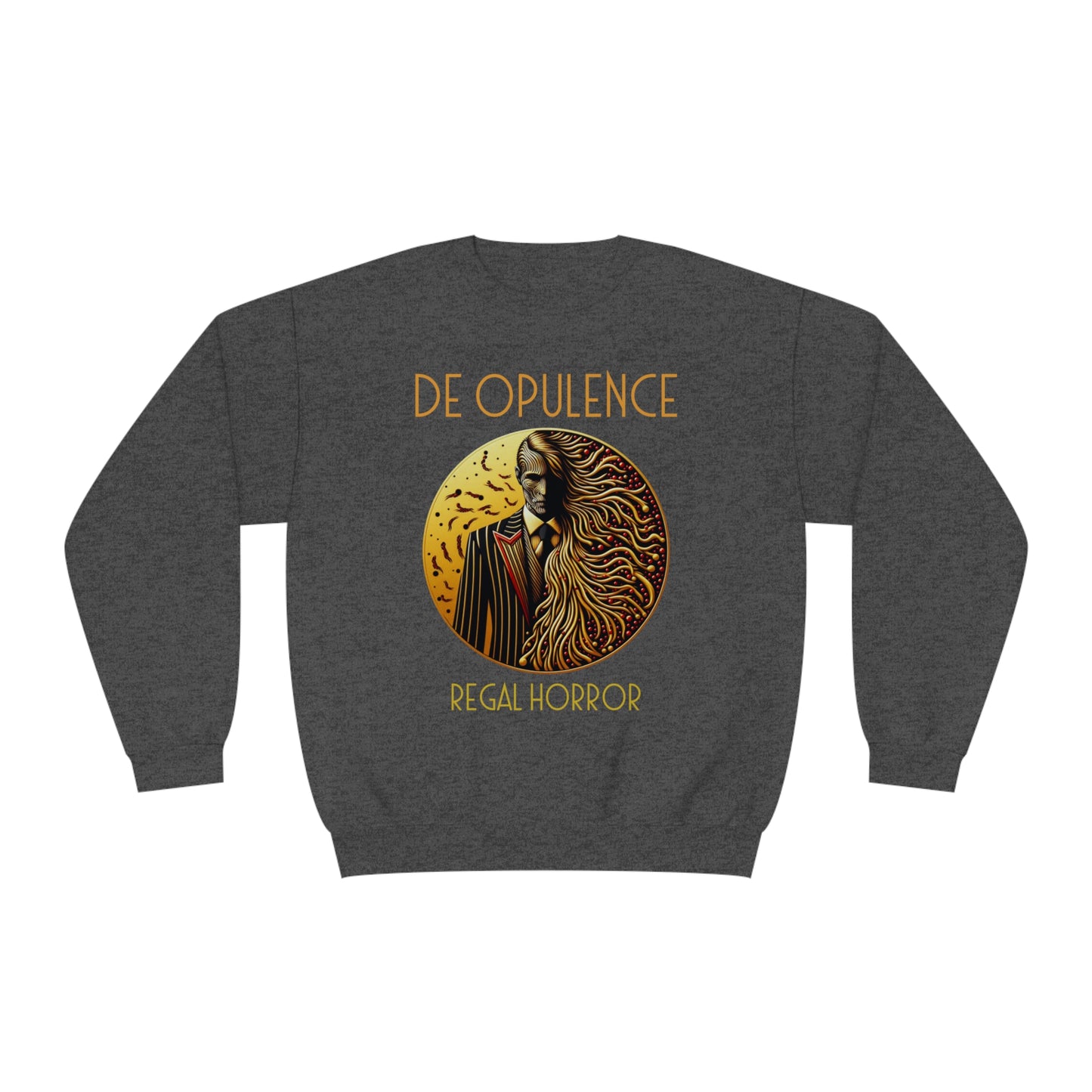 Unisex NuBlend® Crewneck Sweatshirt De Opulence by Noir Wolf the style of grace Black Heather