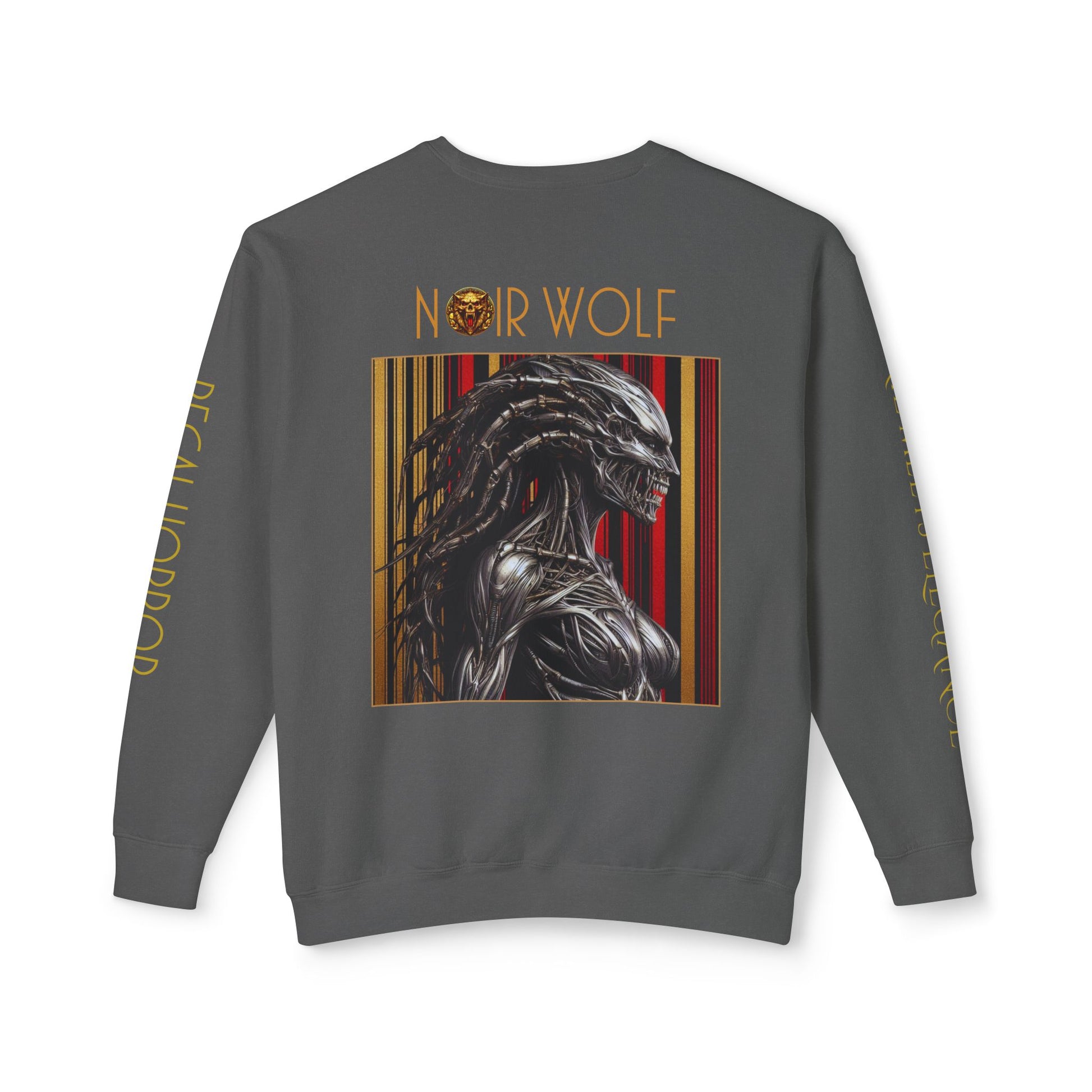 Unisex Lightweight Crewneck Sweatshirt De Opulence by Noir Wolf