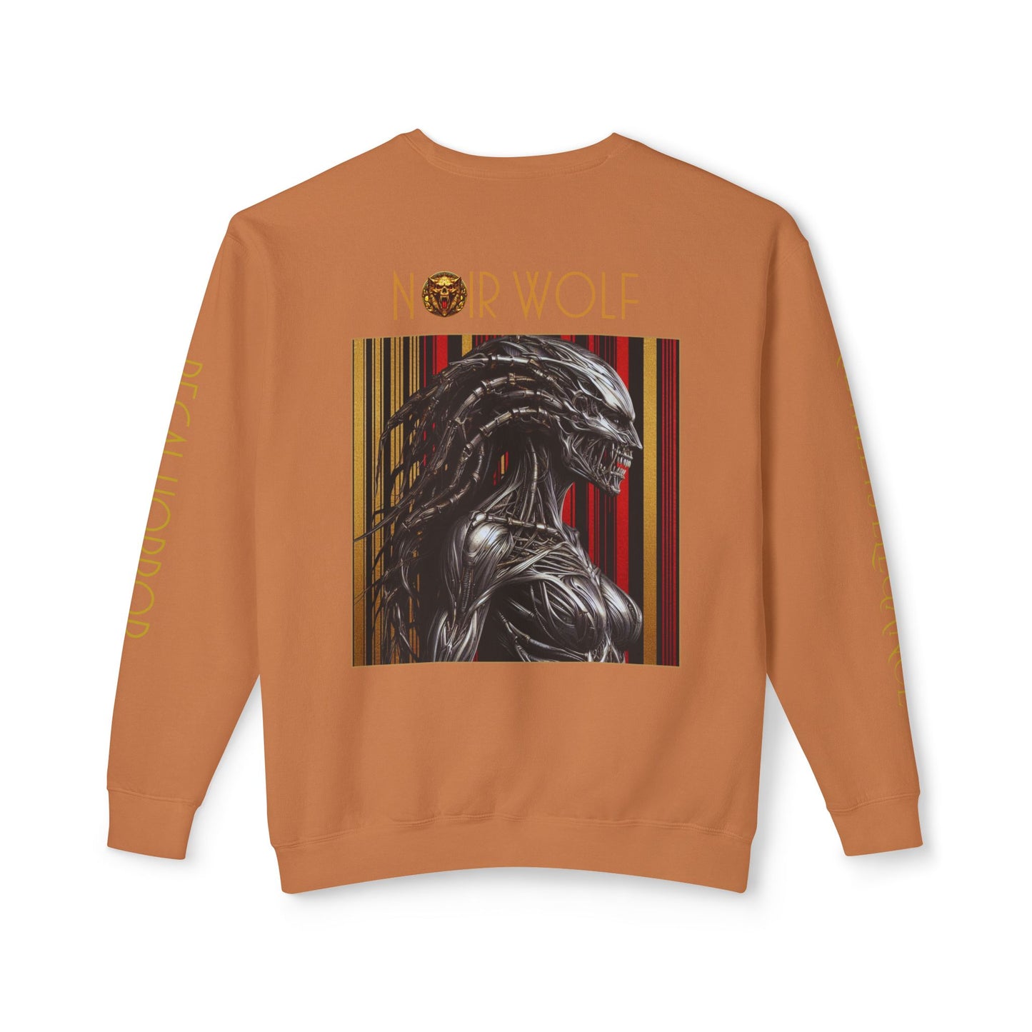 Unisex Lightweight Crewneck Sweatshirt De Opulence by Noir Wolf