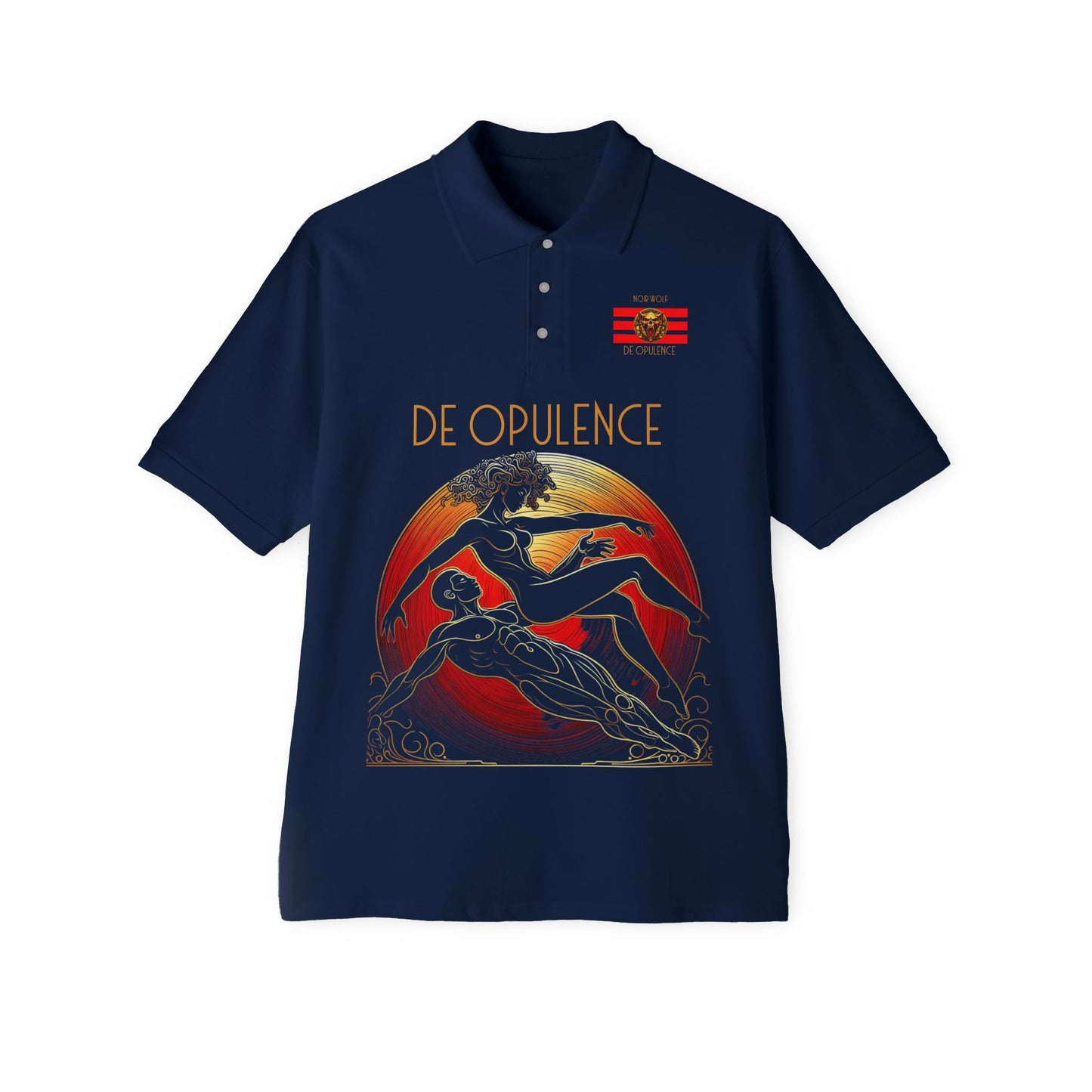Men's Piqué PoloD e Opulence by Noir Wolf J. Navy