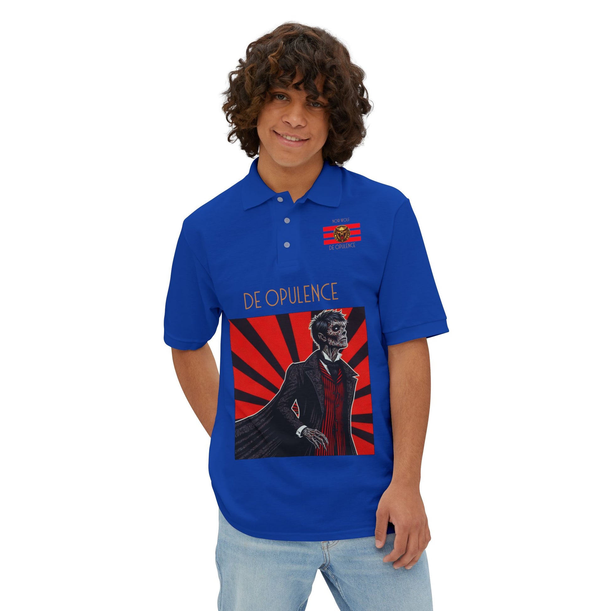 Men's Piqué Polo De Opulence by Noir wolf