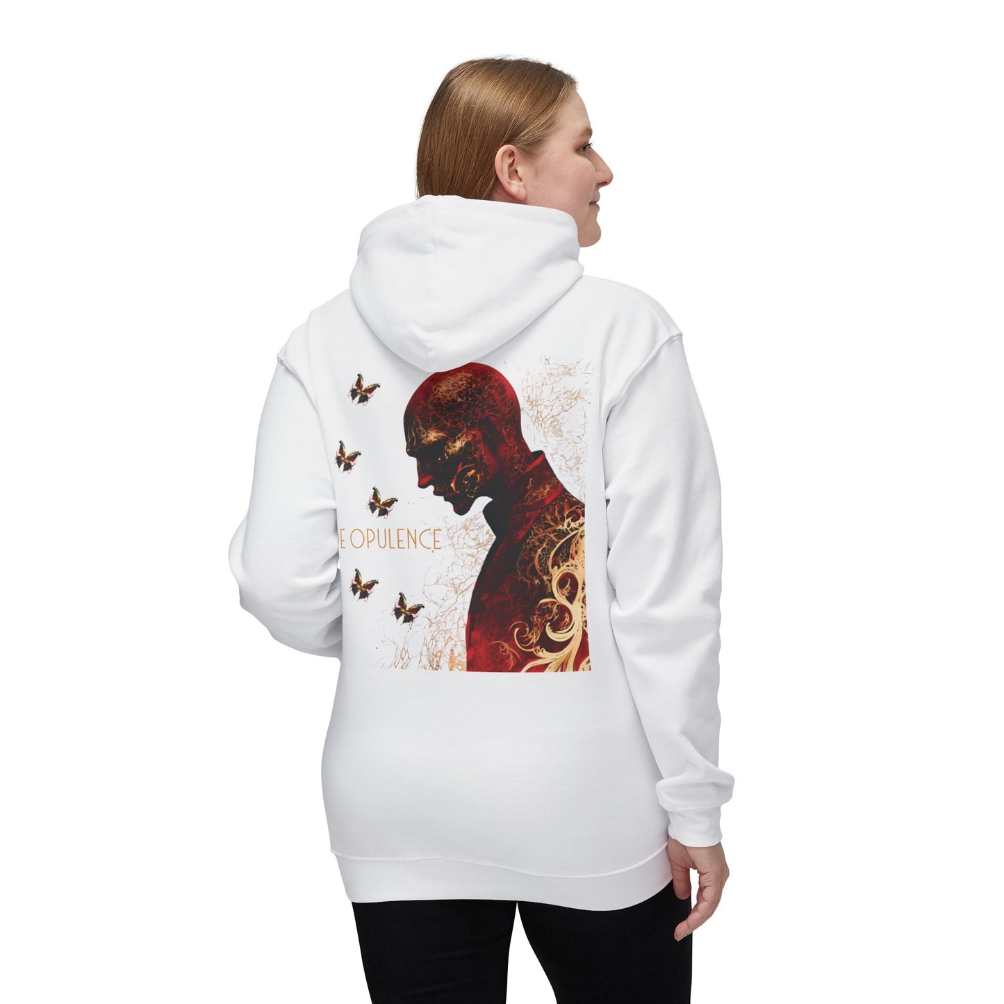 Unisex Hooded Sweatshirt - Noir Wolf & De Opulence Design