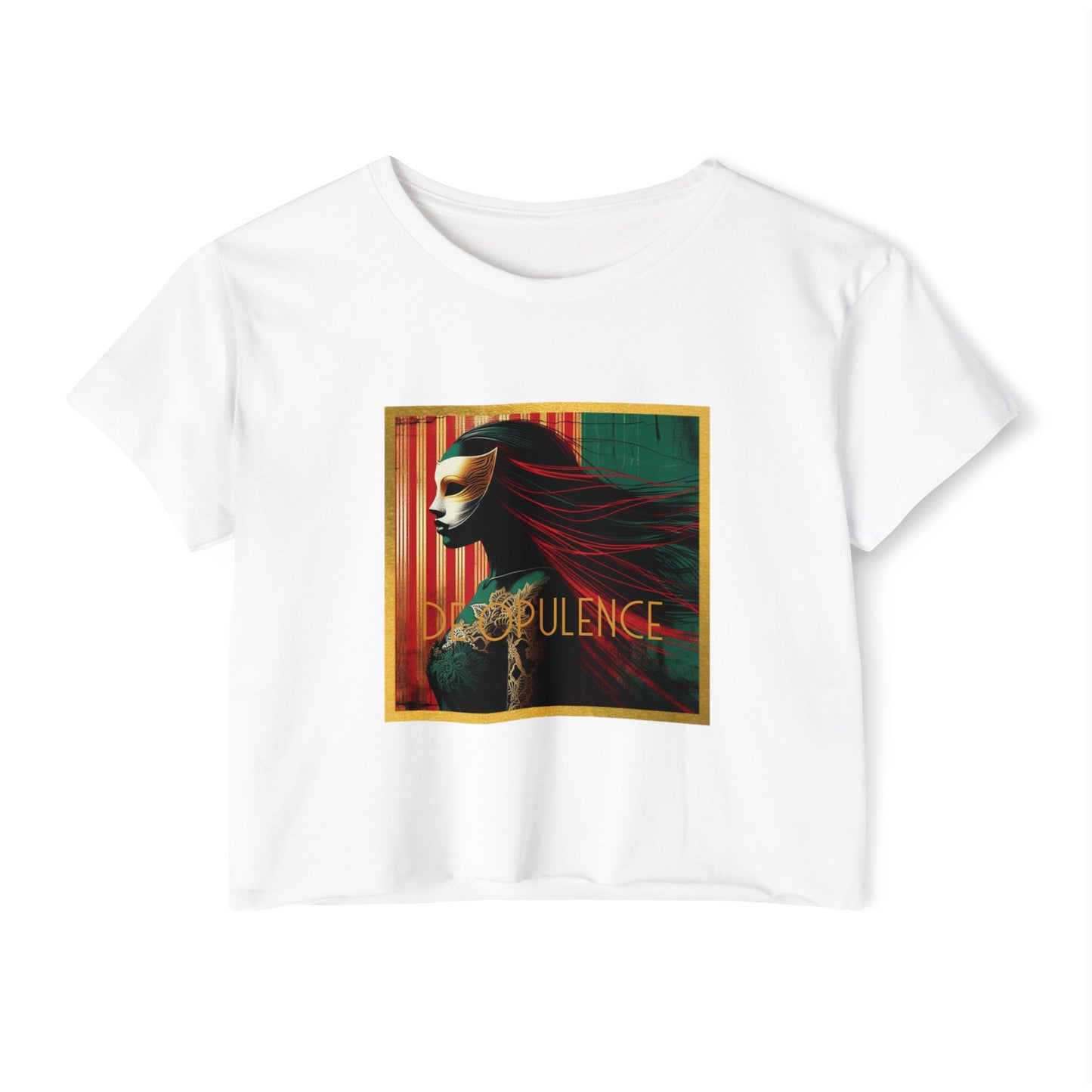 Bohemian Women's Festival Crop Top - Depoulence & Noir Wolf Design
