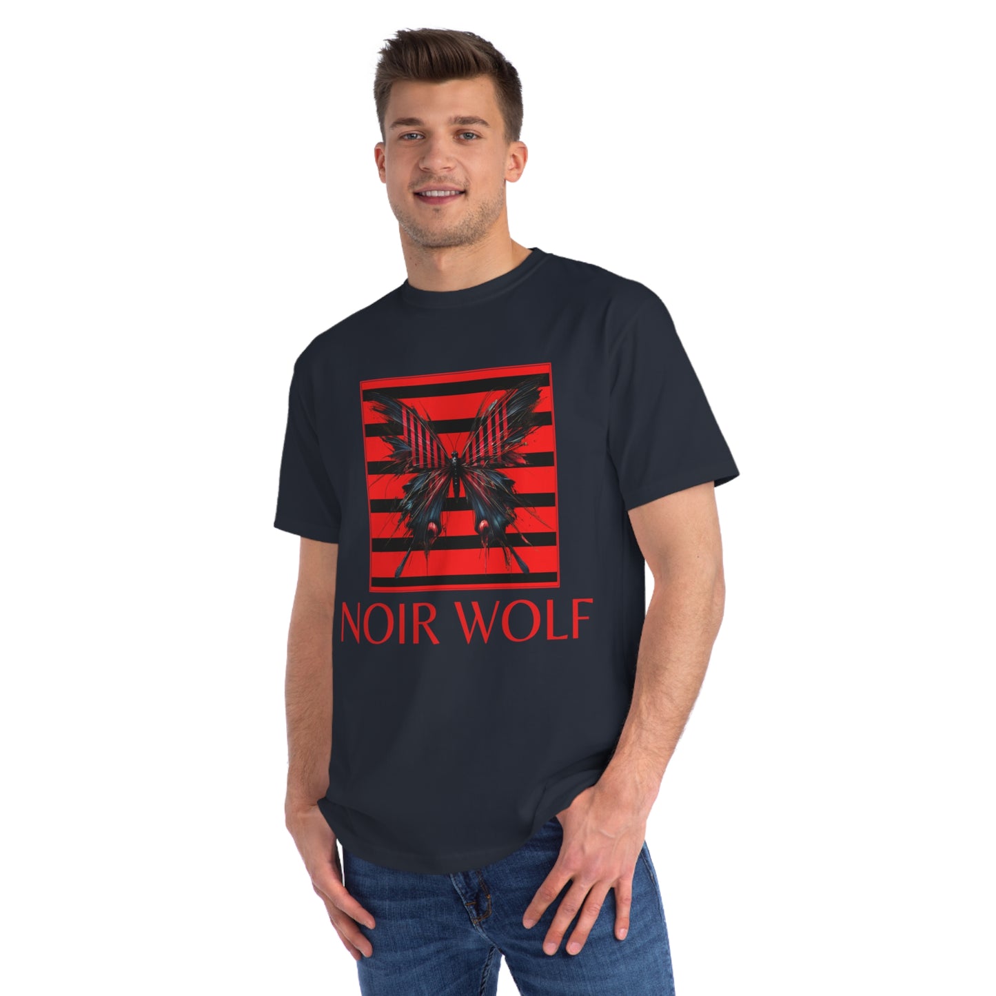 Organic Unisex Classic T-Shirt - Noir Wolf Design with Opulence Text