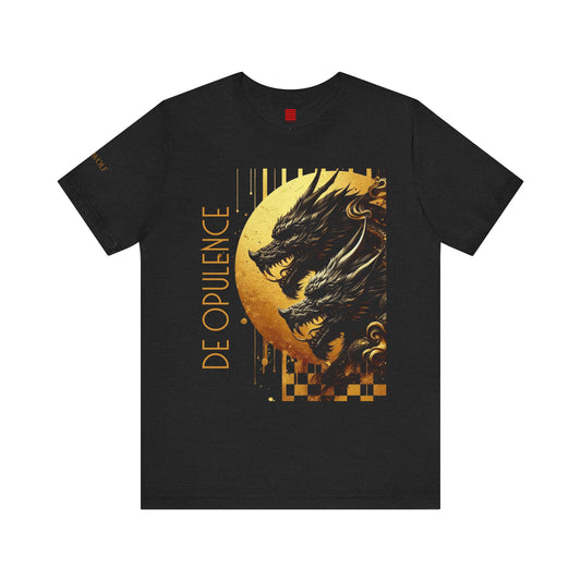 Unisex Jersey Short Sleeve Tee - Dark Opulence Dragon & Skull Design