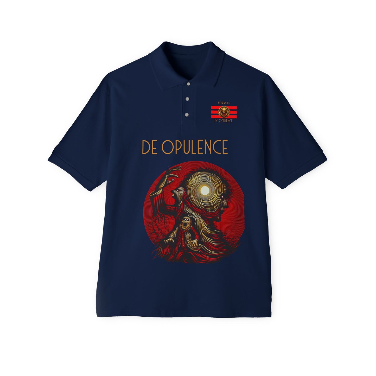 Polo Shirt - De Opulence by Noir Wolf, Style of Grace J. Navy