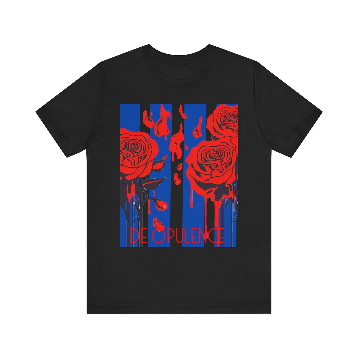 Unisex Jersey Short Sleeve Tee De Opulence by Noir Wolf Black
