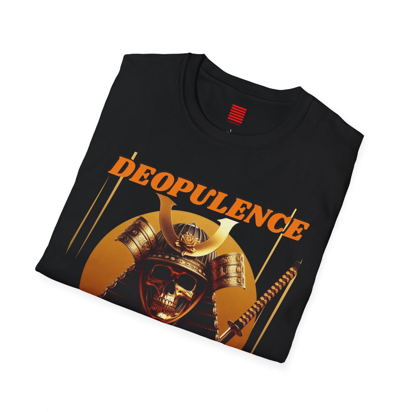 Samurai & Wolf Graphic Tee, Unisex Softstyle T-Shirt for Anime Lovers, Gift for Him/Her, Casual Streetwear, Unique Art T-Shirt