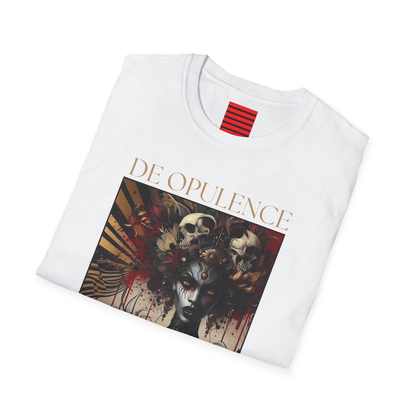 Unisex Softstyle T-Shirt - Noir Wolf & Dragon Design, Artistic Statement Tee