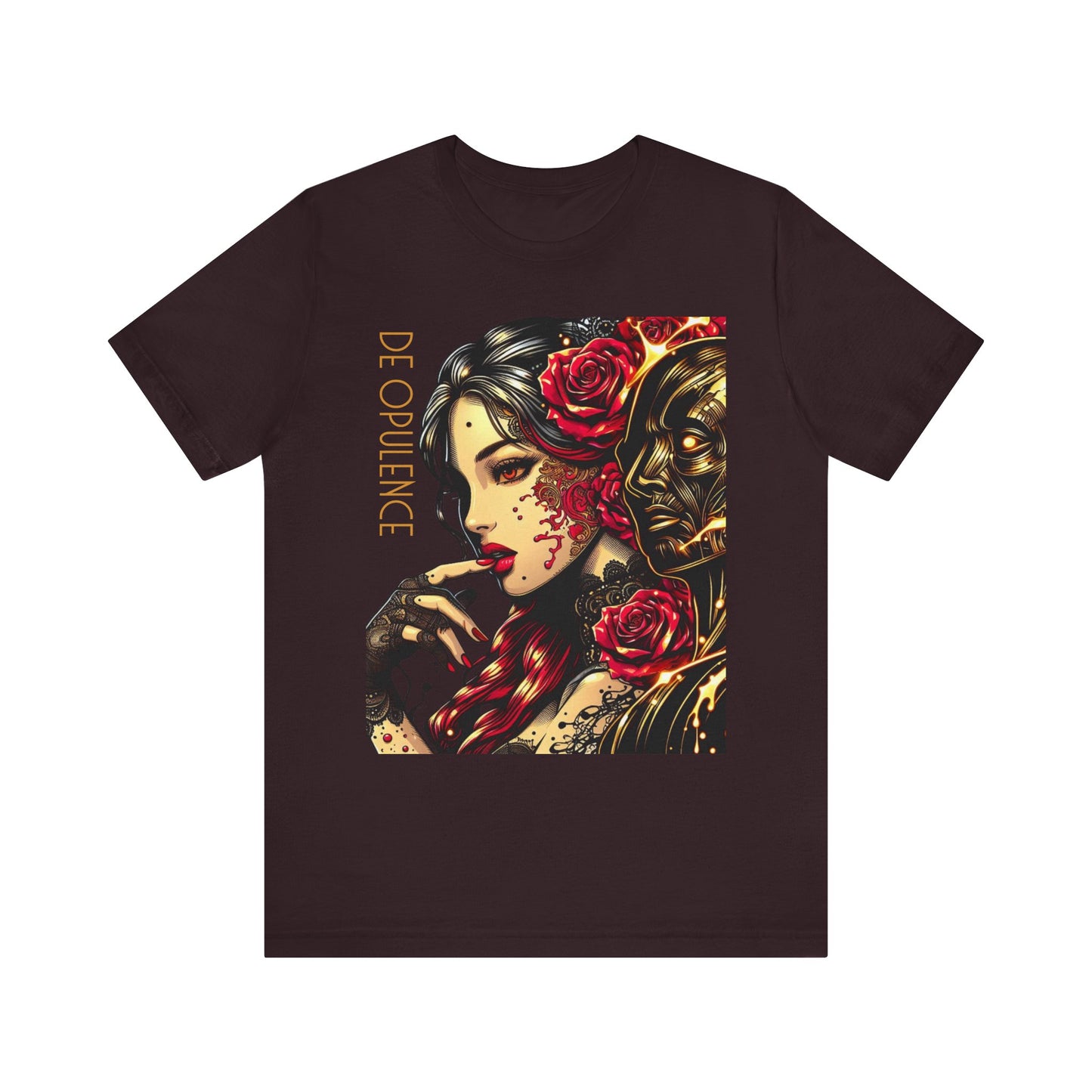 Unisex Jersey Short Sleeve Tee Oxblood Black