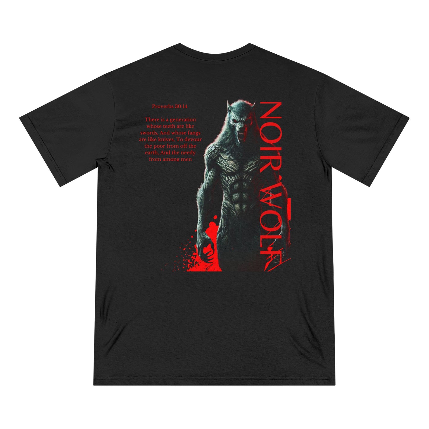 Organic Staple T-shirt LITTLE BOY ON THE POUCH by NOIR WOLF