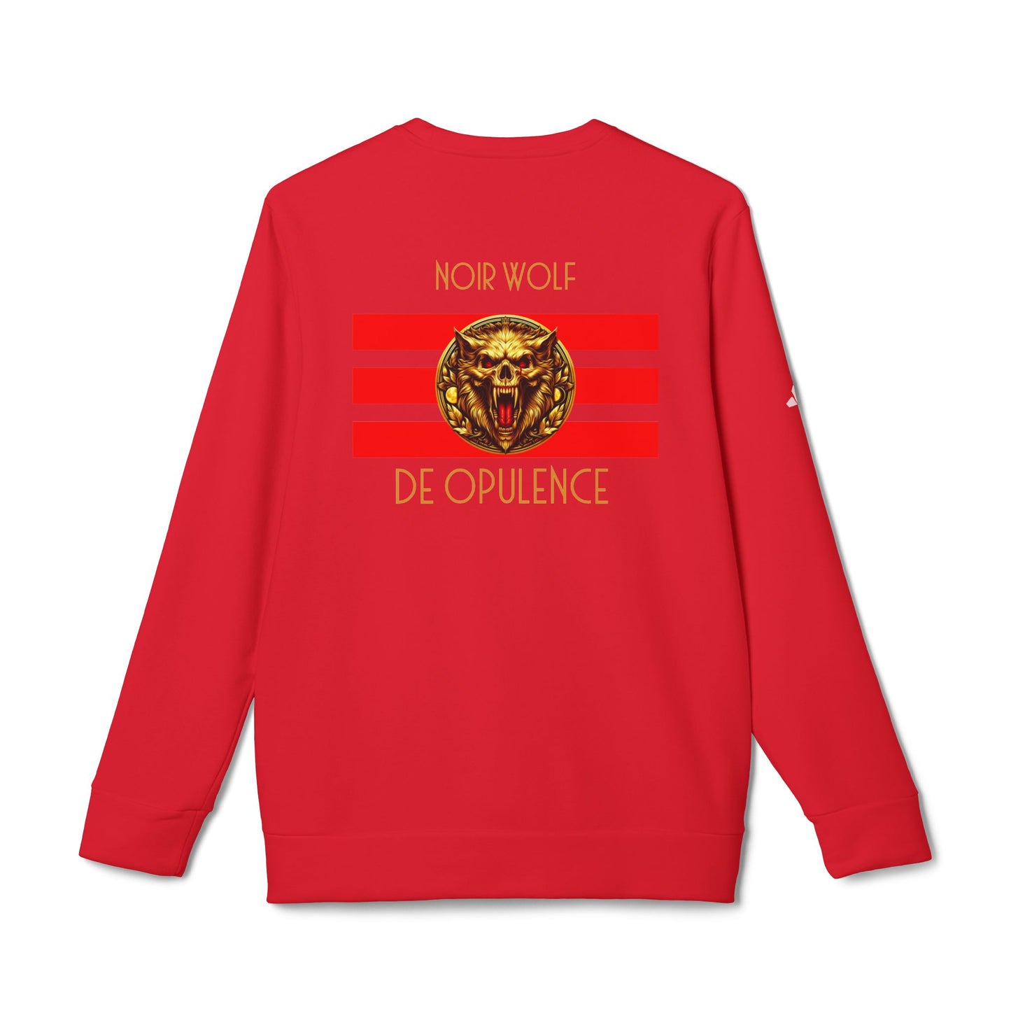 adidas Unisex Fleece Crewneck Sweatshirt De Opulence by Noir Wolf the style of grace