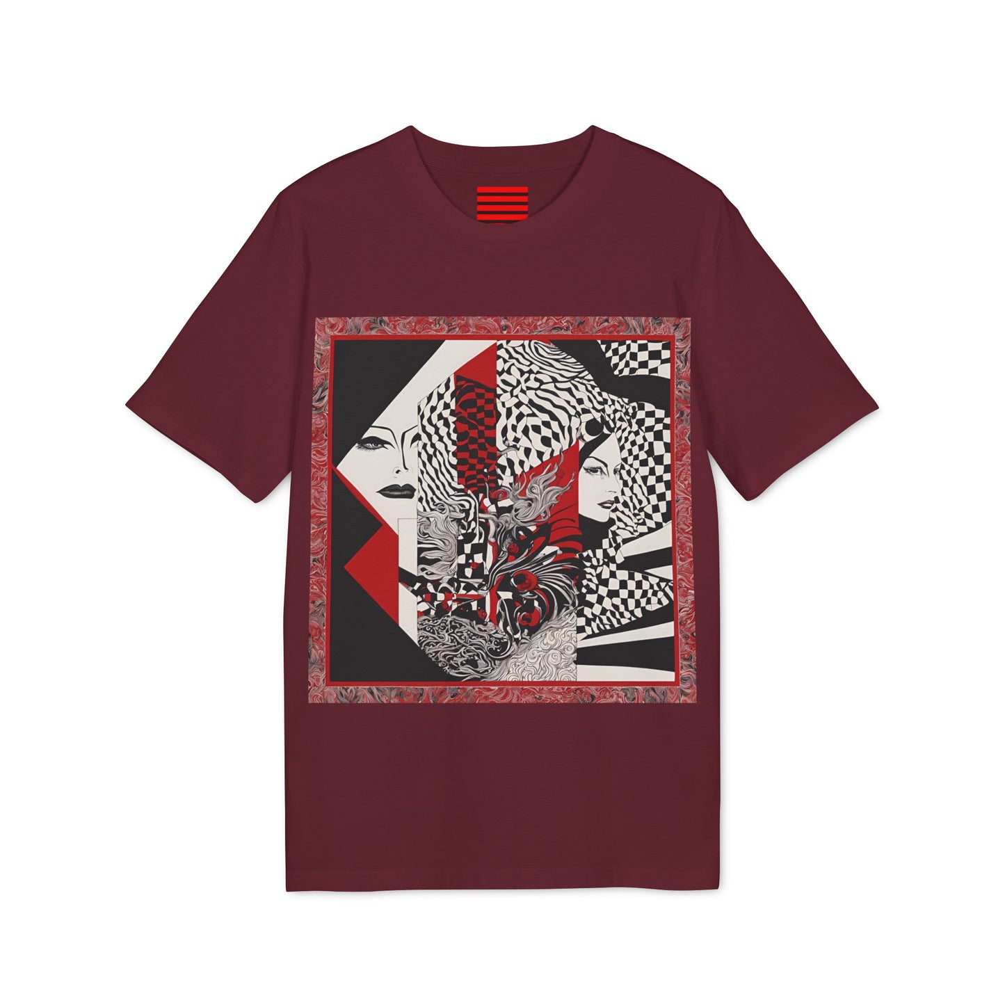 Unisex Creator 2.0 T-shirt Noir Wolf Burgundy