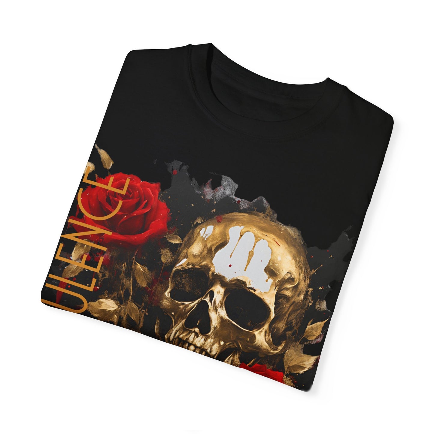 Unisex Garment-Dyed T-shirt NOIR WOLF DE OPULENCE