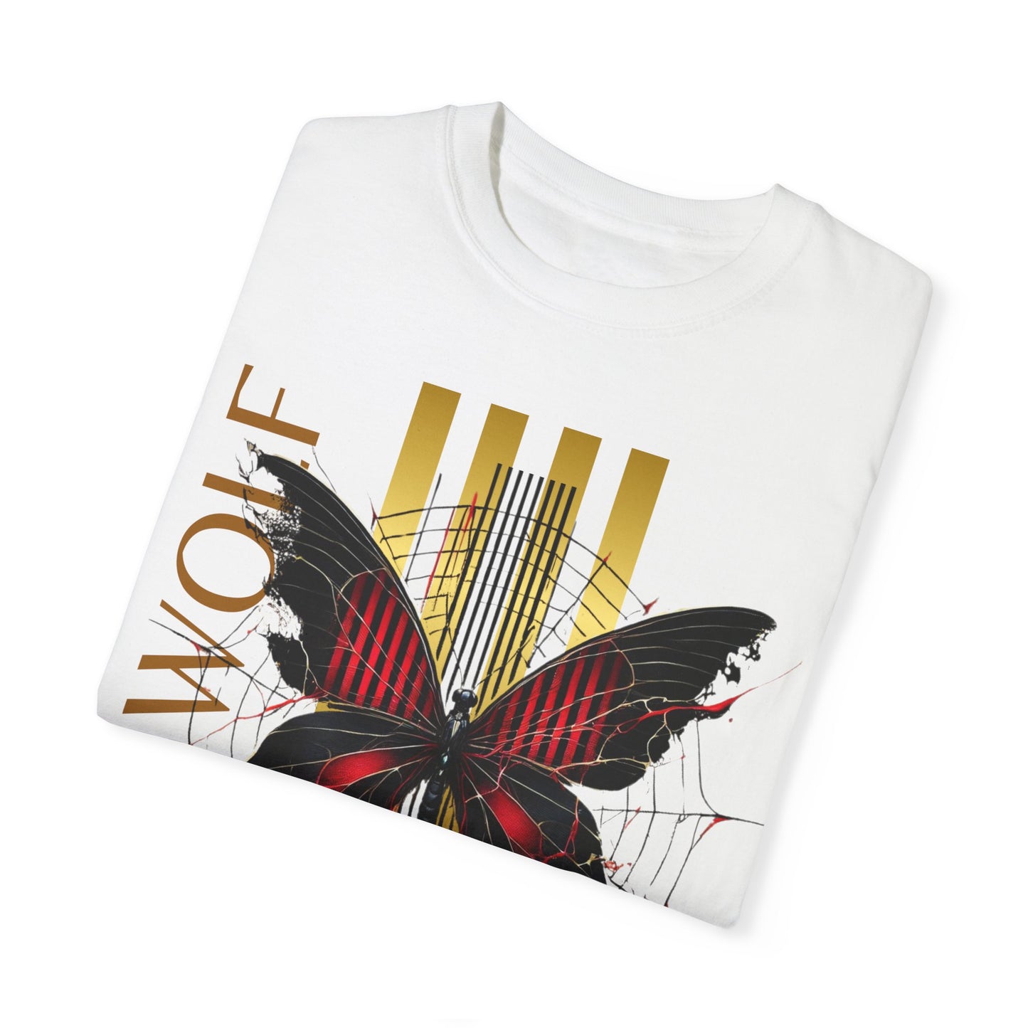 Unisex Garment-Dyed T-shirt NOIR WOLF De Opulence