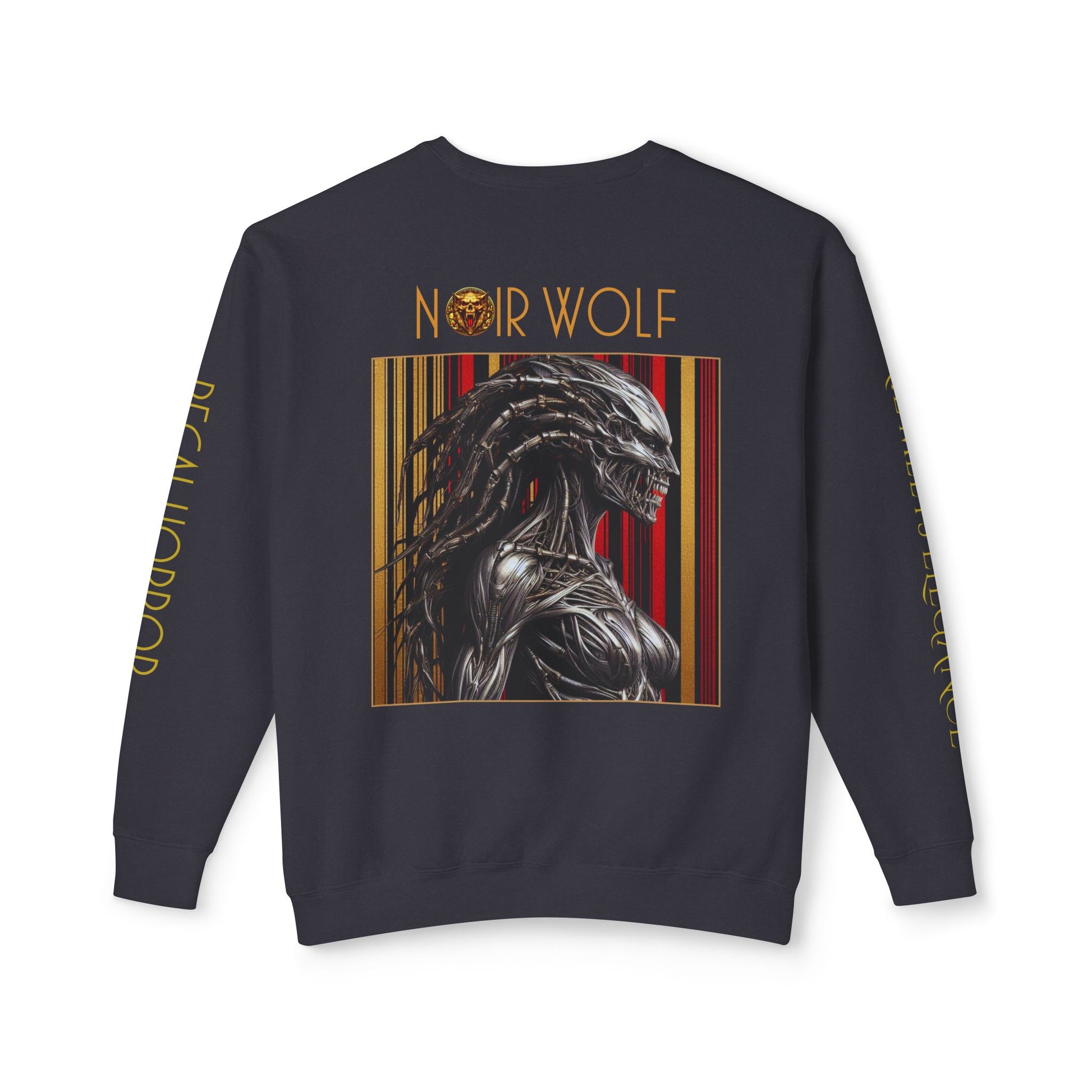 Unisex Lightweight Crewneck Sweatshirt De Opulence by Noir Wolf