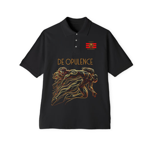 Men's Piqué Polo De Opulence by Noir Wolf Black