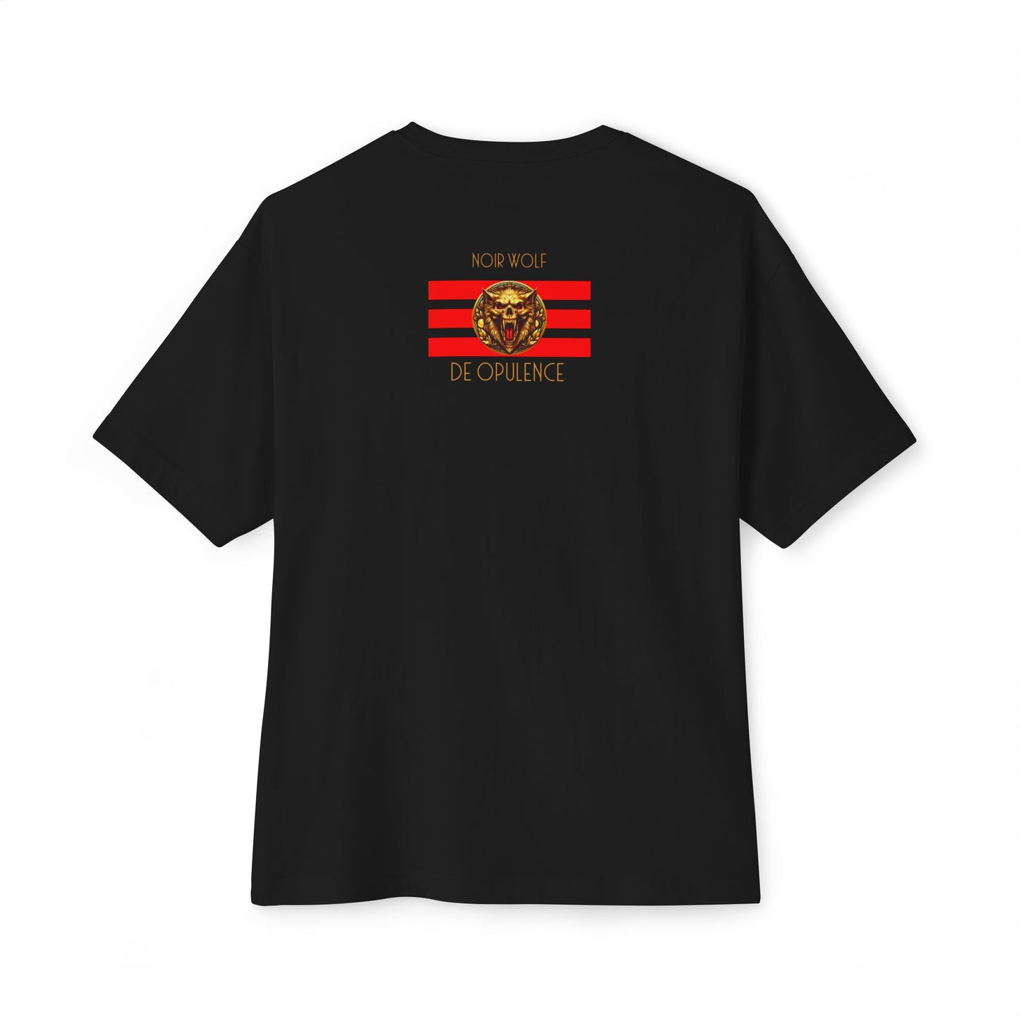 Unisex Oversized Boxy Tee De Opulence by Noir Wolf the style of grace