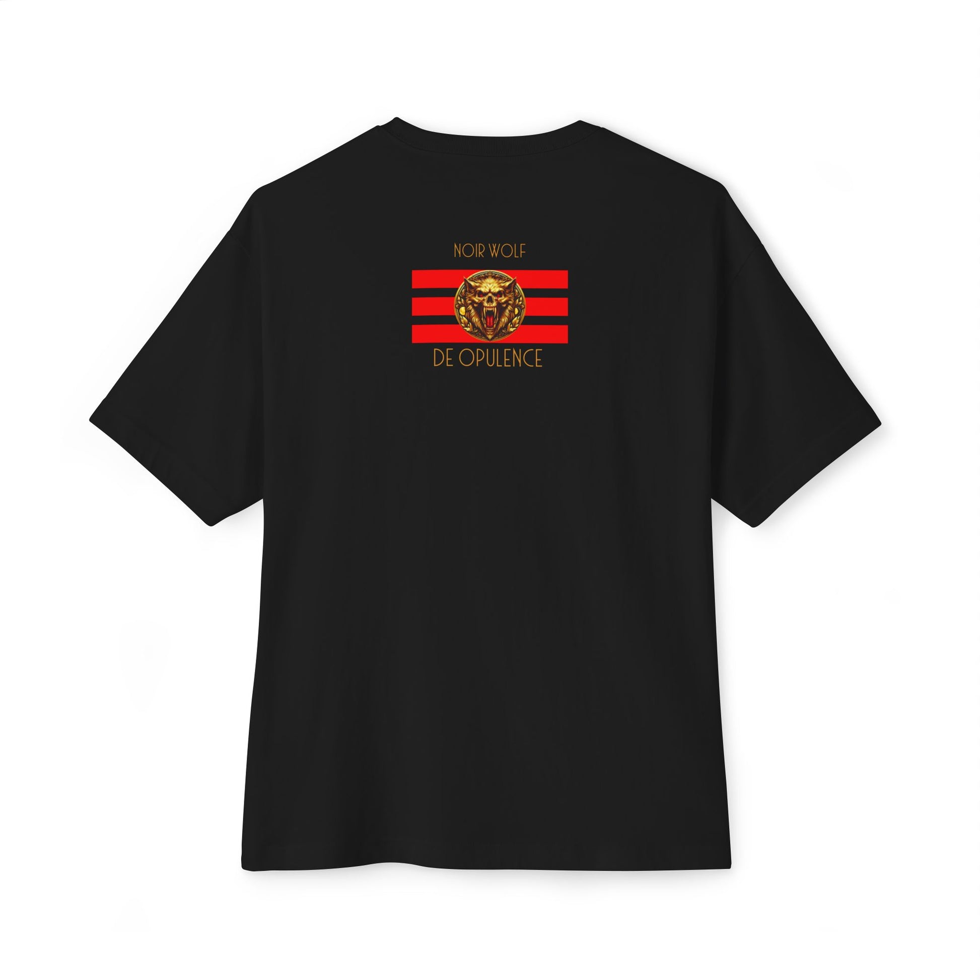 Unisex Oversized Boxy Tee De Opulence by Noir Wolf the style of grace