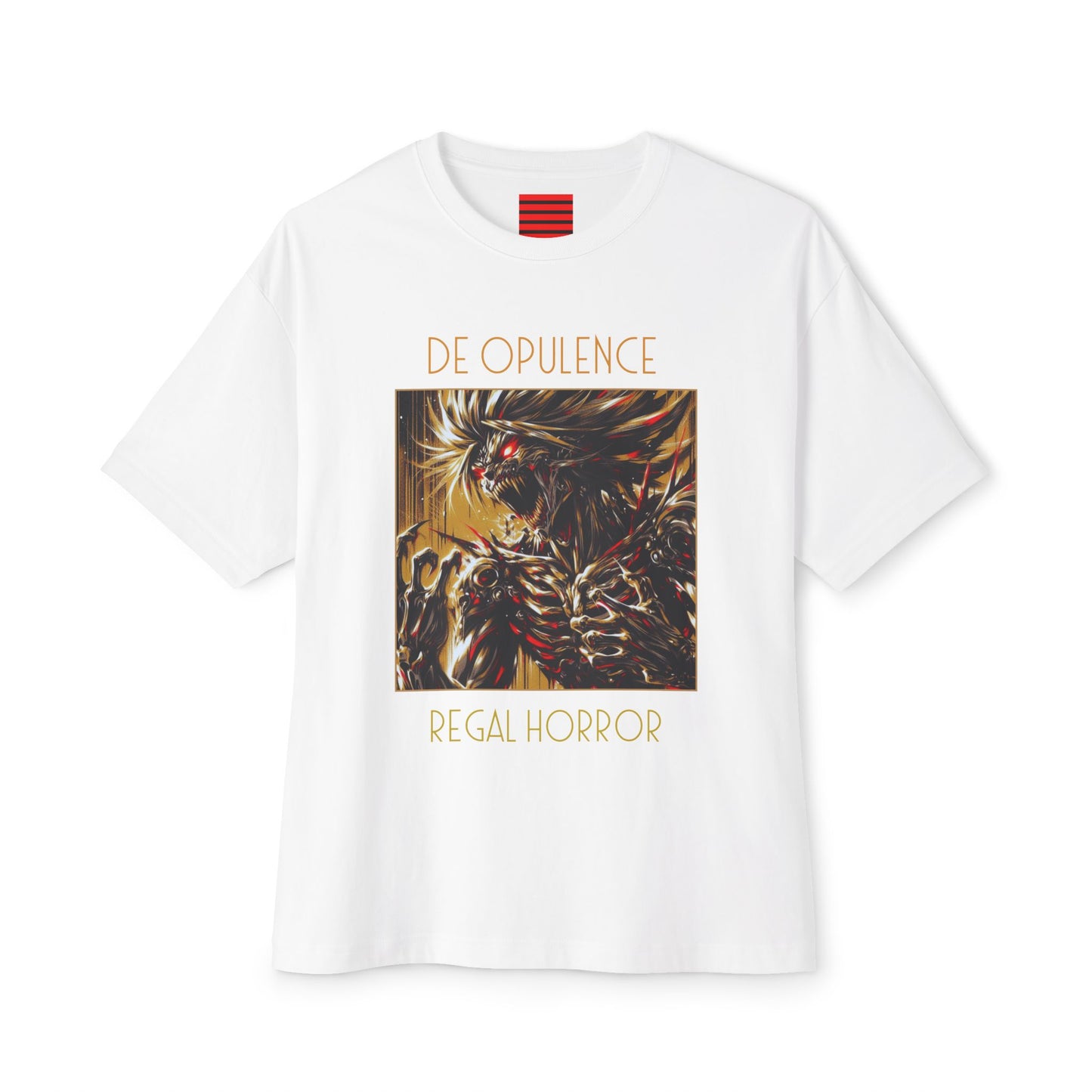 Unisex Oversized Boxy Tee De Opulence by Noir Wolf the style of grace White