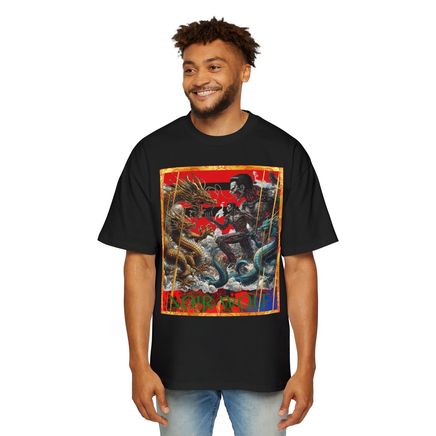 Men's Heavy Oversized Tee De Opulence by Noir Wolf