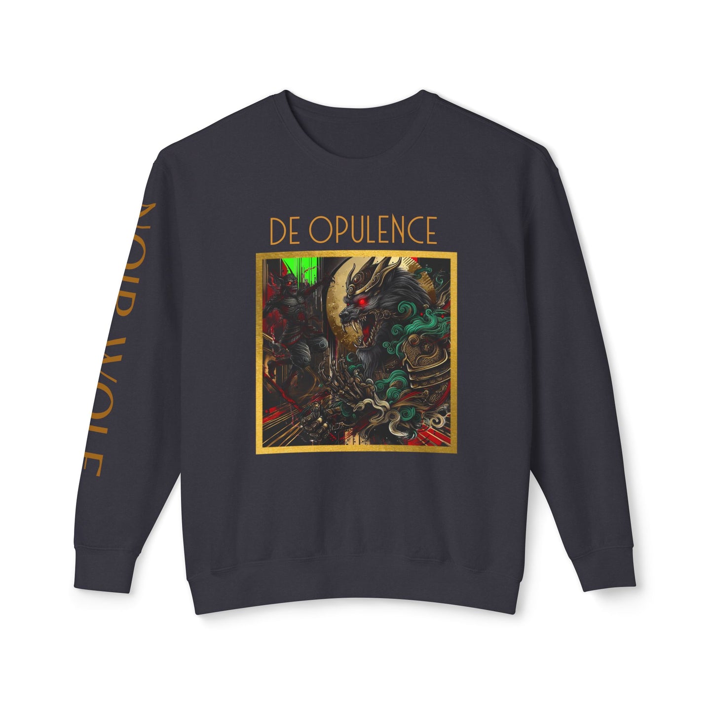 Unisex Lightweight Crewneck Sweatshirt with Skull and Roses Design - Edgy Streetwear Alternative Fashion