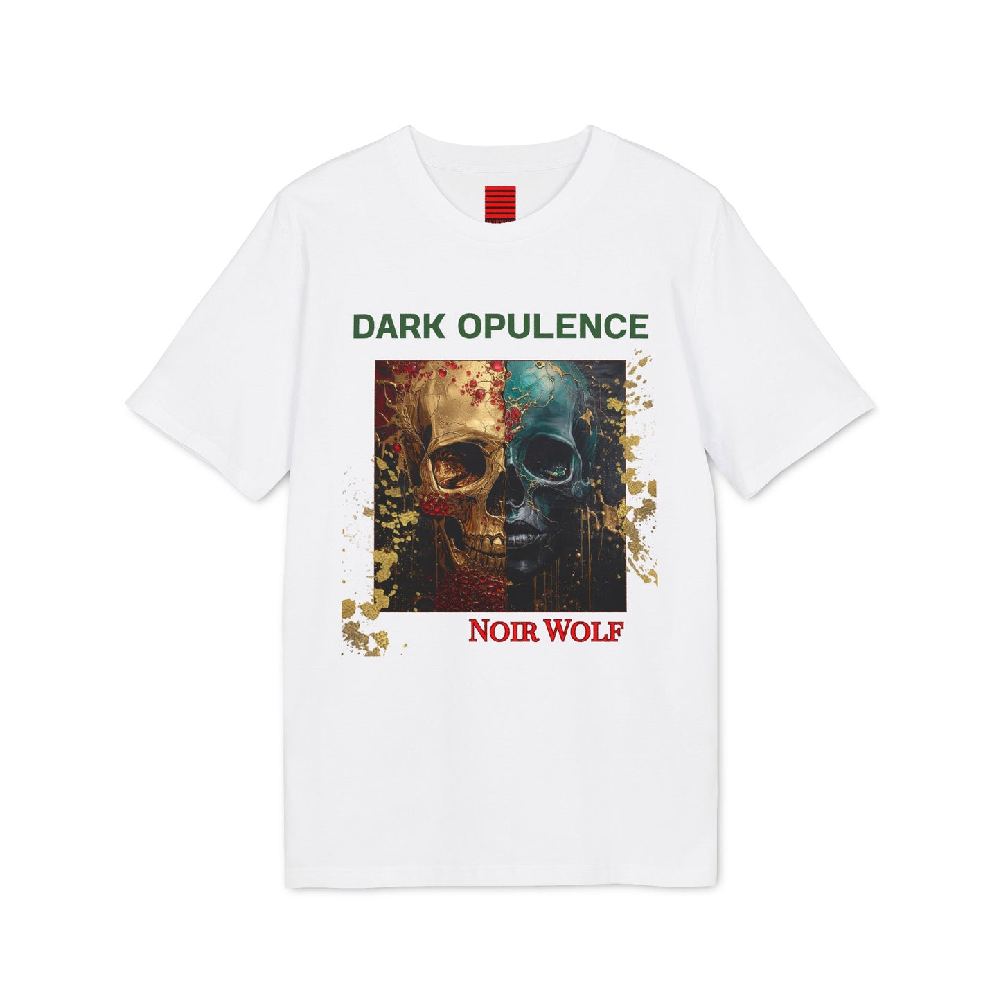 Dark Opulence Noir Wolf Skull Graphic T-Shirt