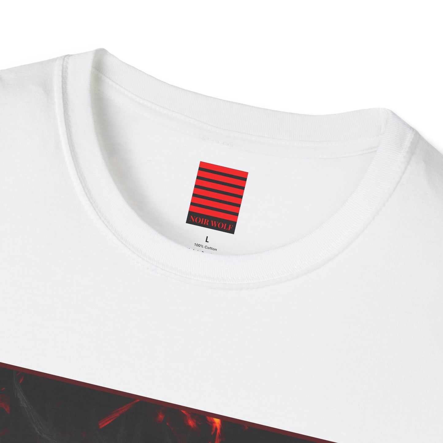 Unisex Softstyle T-Shirt: Norik Wolf & Letting Boy Graphic Tee – Bold, Edgy Art for Trendsetters