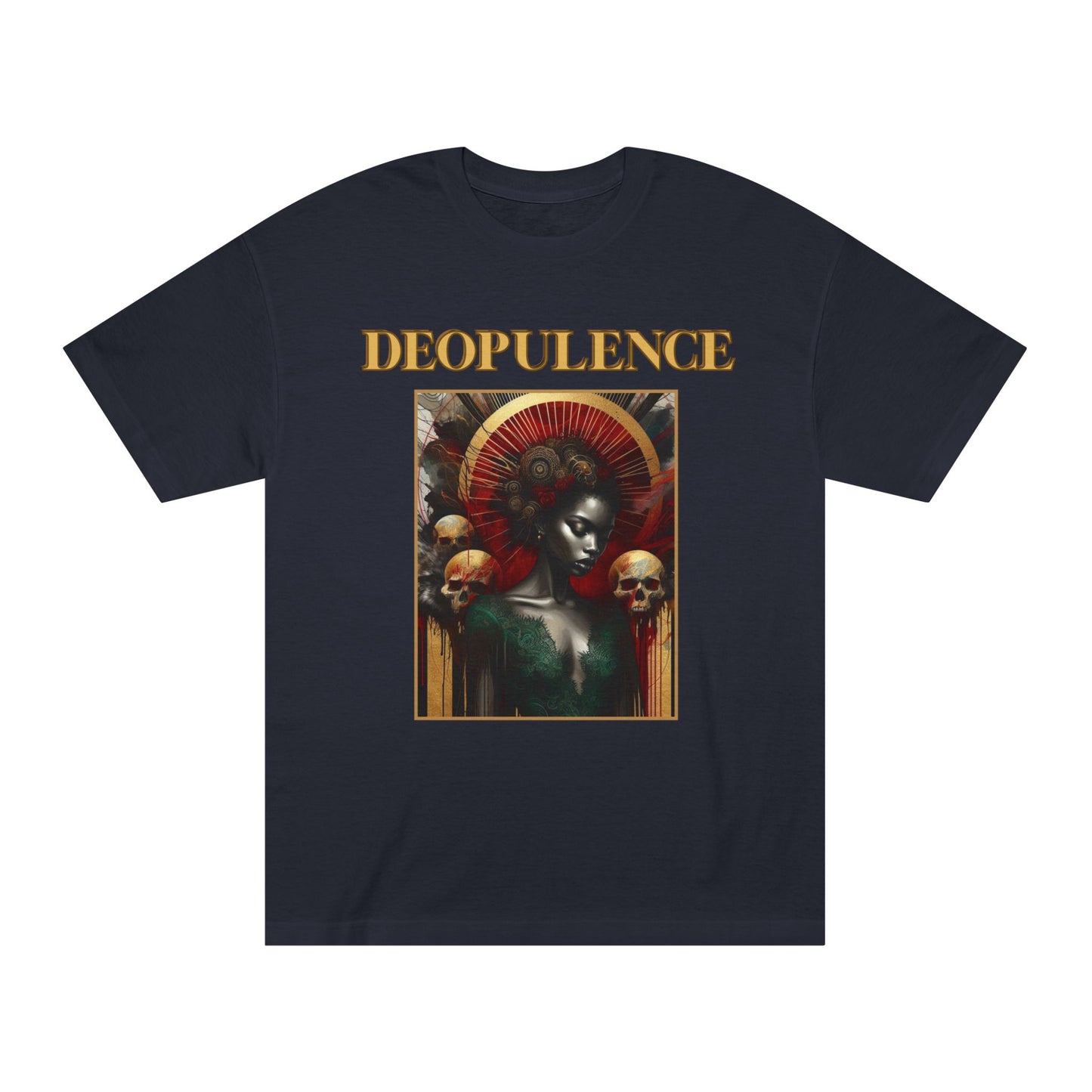 Horrors Gold Opulence T-Shirt — Gothic Gold Horror Graphic Tee
