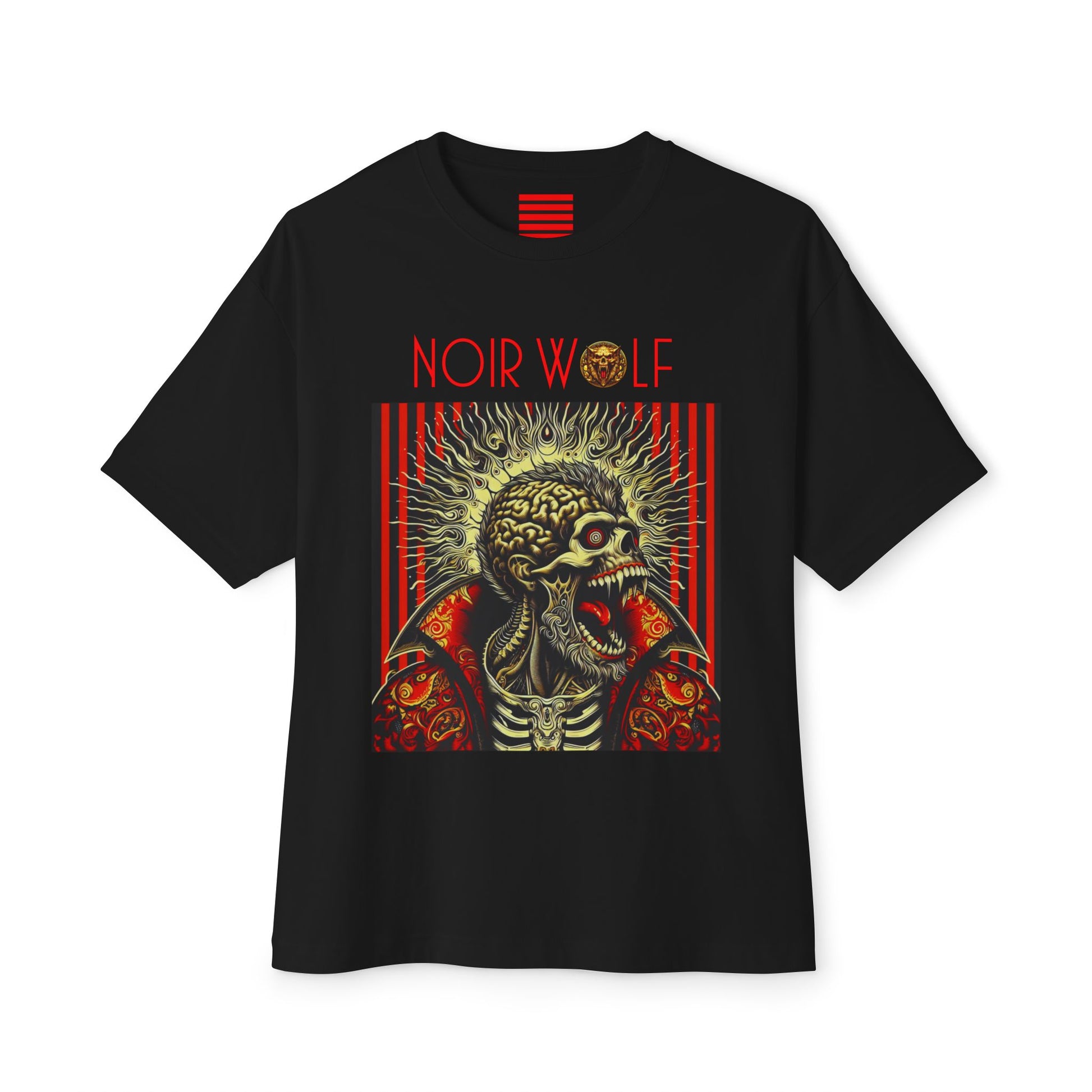 Unisex Oversized Boxy Tee De Opulence By Noir Wolf Black