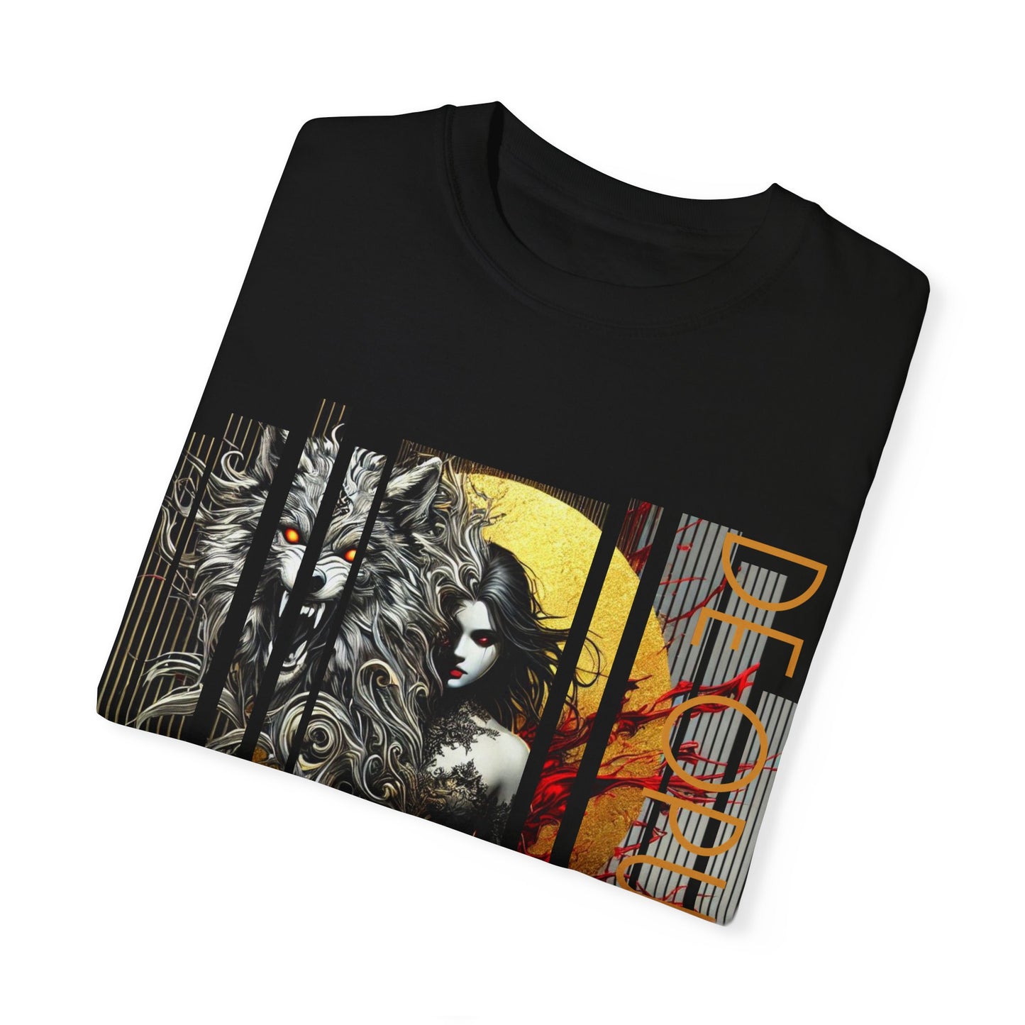 Unisex Garment-Dyed T-shirt De Opulence by Noir Wolf