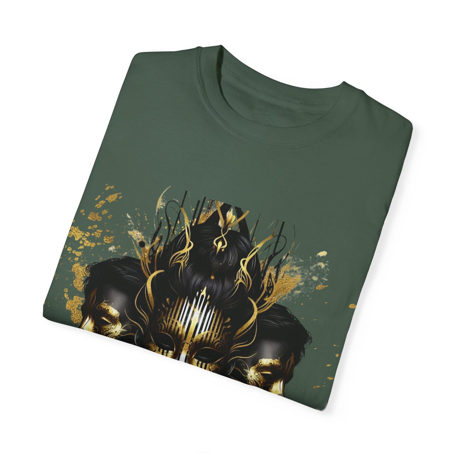 Unisex Garment-Dyed T-shirt Noir Wolf by De opulence