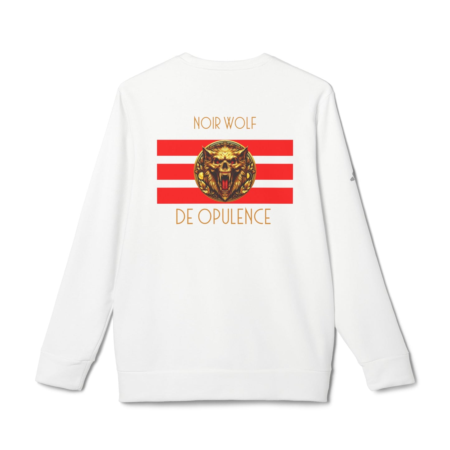 adidas Unisex Fleece Crewneck Sweatshirt De Opulence by Noir Wolf the style of grace