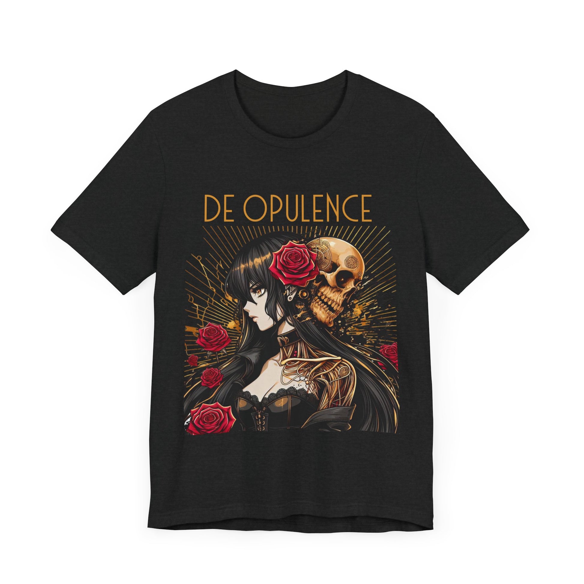 Unisex Jersey Short Sleeve Tee De Opulence by Noir Wolf