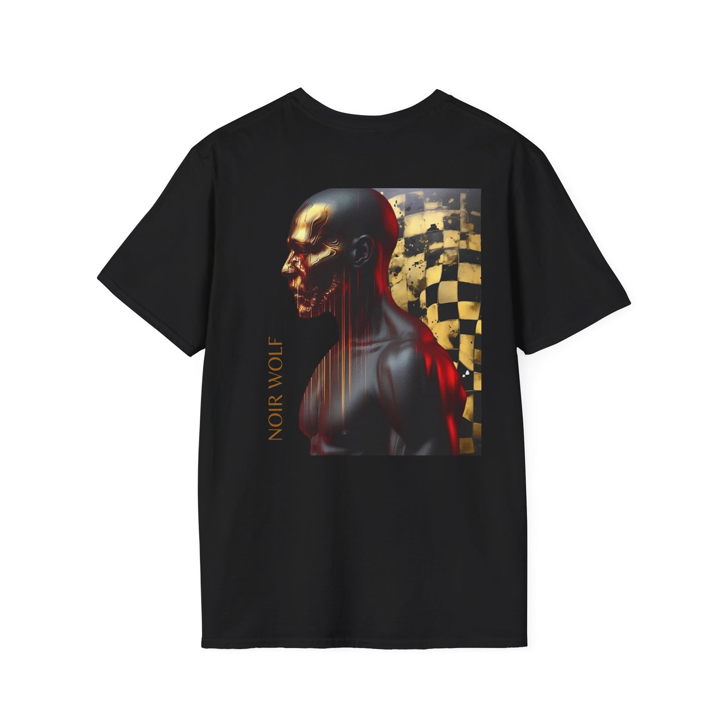 Dark Opulence & Noir Wolf Unisex Softstyle T-Shirt - Edgy Graphic Tee for Fall Fashion