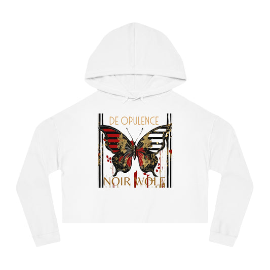Women’s Cropped Hooded Sweatshirt  De Opulence by Noir Wolf