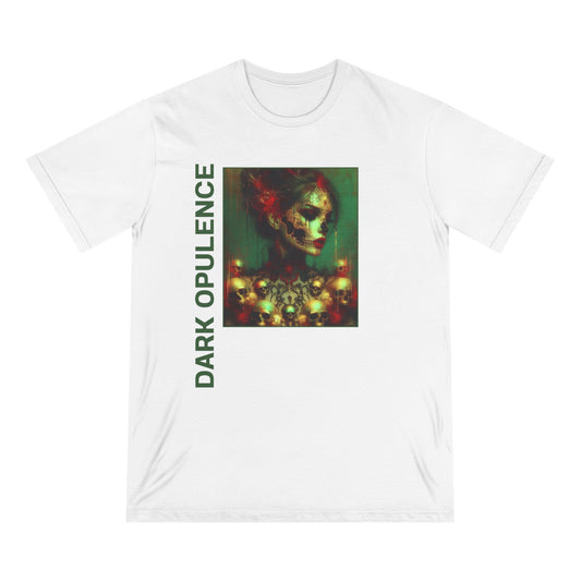 Dark Opulence Organic T-Shirt - Elegant Skull & Butterfly Design