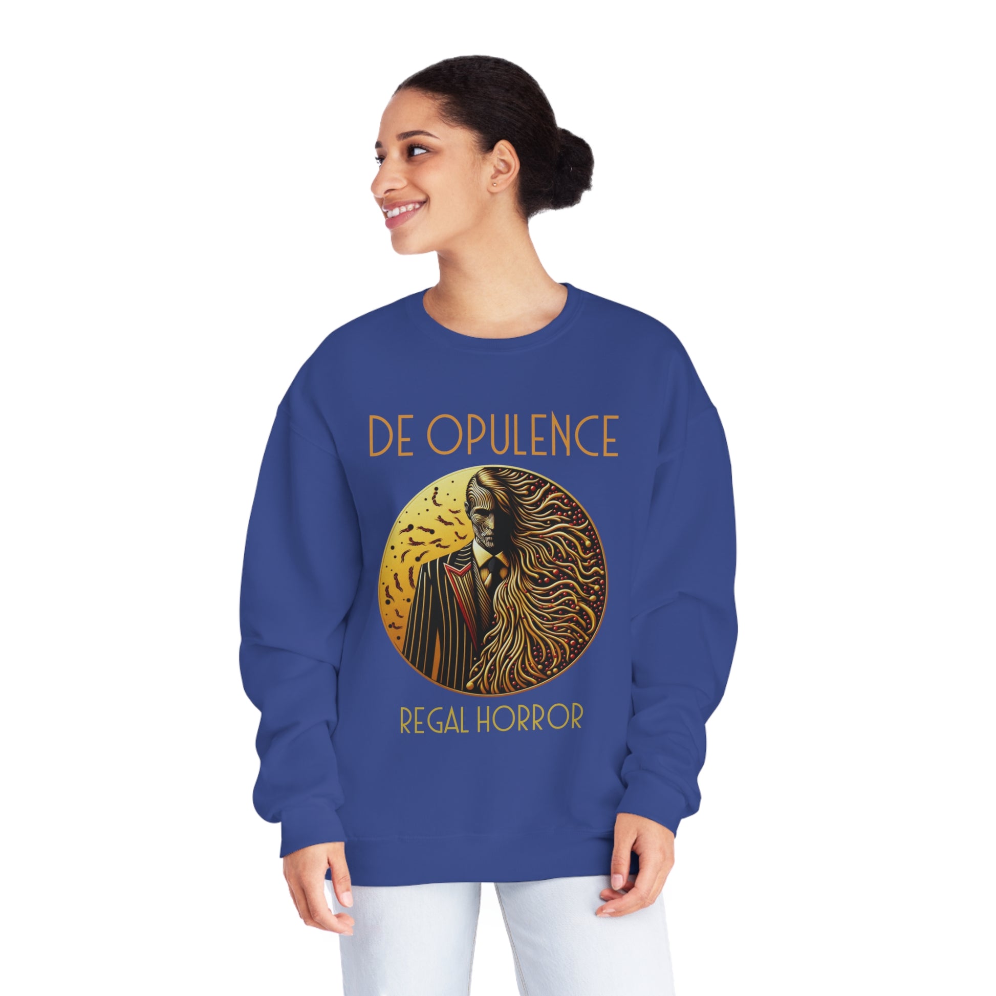 Unisex NuBlend® Crewneck Sweatshirt De Opulence by Noir Wolf the style of grace