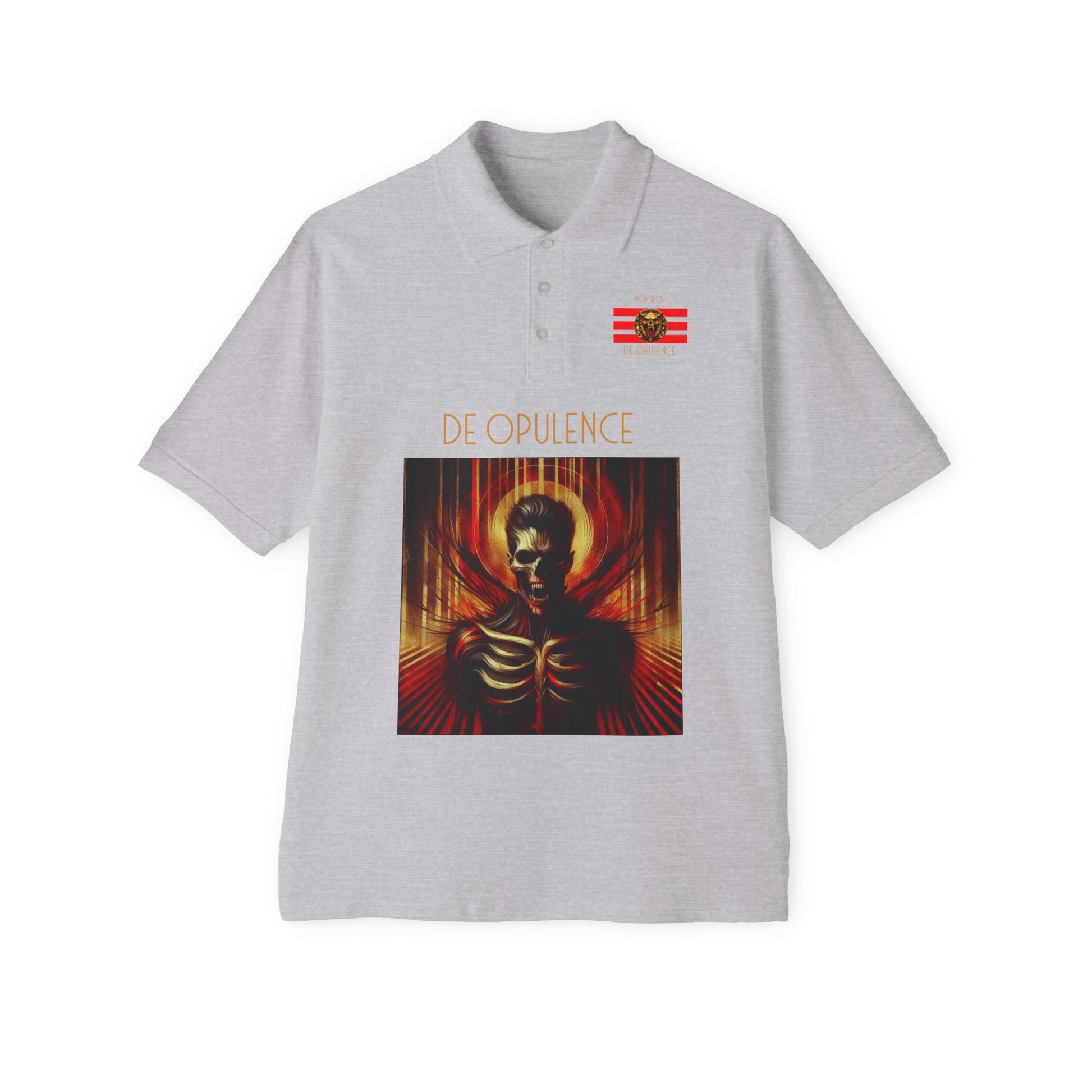 Polo Shirt - De Opulence by Noir Wolf Regal Horrors Platinum Shock Athletic Heather