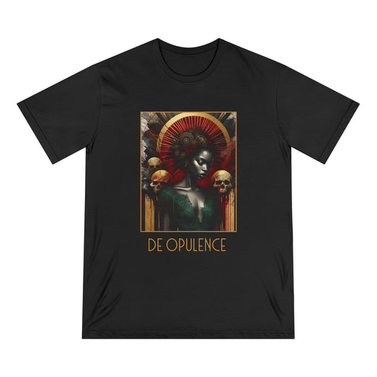 Stylish Organic T-Shirt with 'De Opulence' and 'Noir Wolf' Designs - Perfect for Bold Fashion Statements