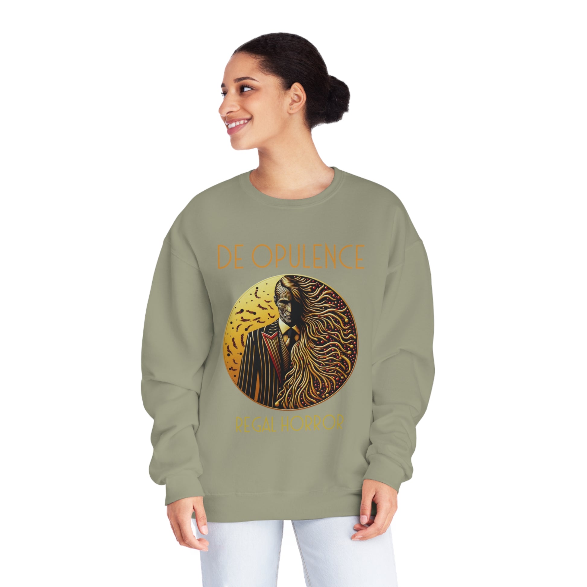 Unisex NuBlend® Crewneck Sweatshirt De Opulence by Noir Wolf the style of grace