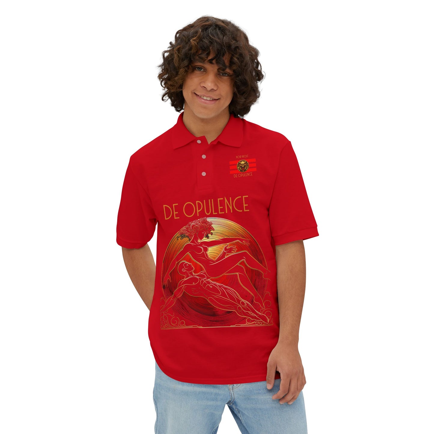 Men's Piqué PoloD e Opulence by Noir Wolf